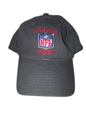 Stranger Things NFL Team Headwear Adjustable Baseball Cap One Size Gray